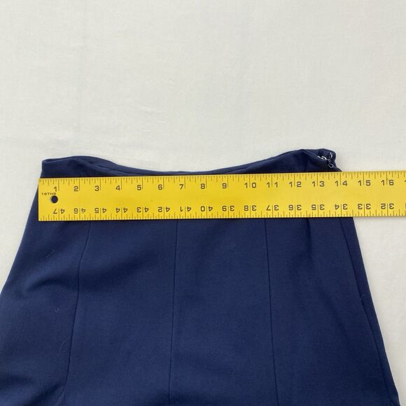 Lauren Ralph Lauren Skirt Womens 4 Blue Pleated Knee Length Flowy Career Twee - Picture 7 of 10